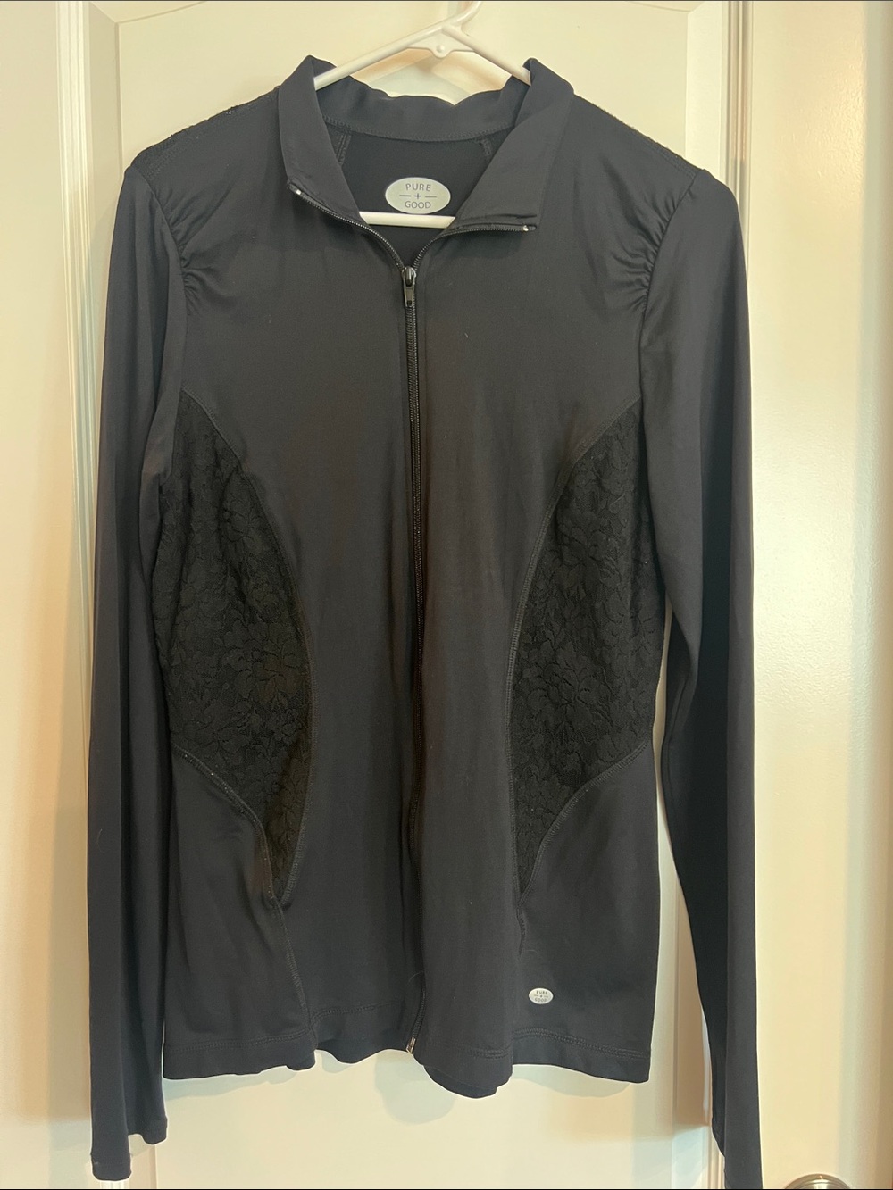 Women's Black Zip-Front Jacket